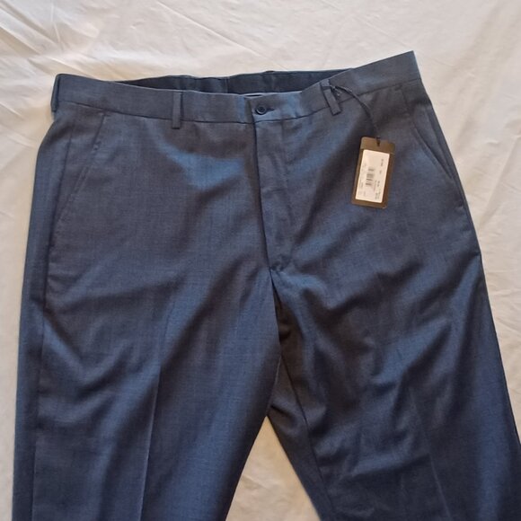 NEW $260 Armani Exchange Men's Steele Blue Modern Fit Flat Front Solid Dress 30L - Picture 3 of 11